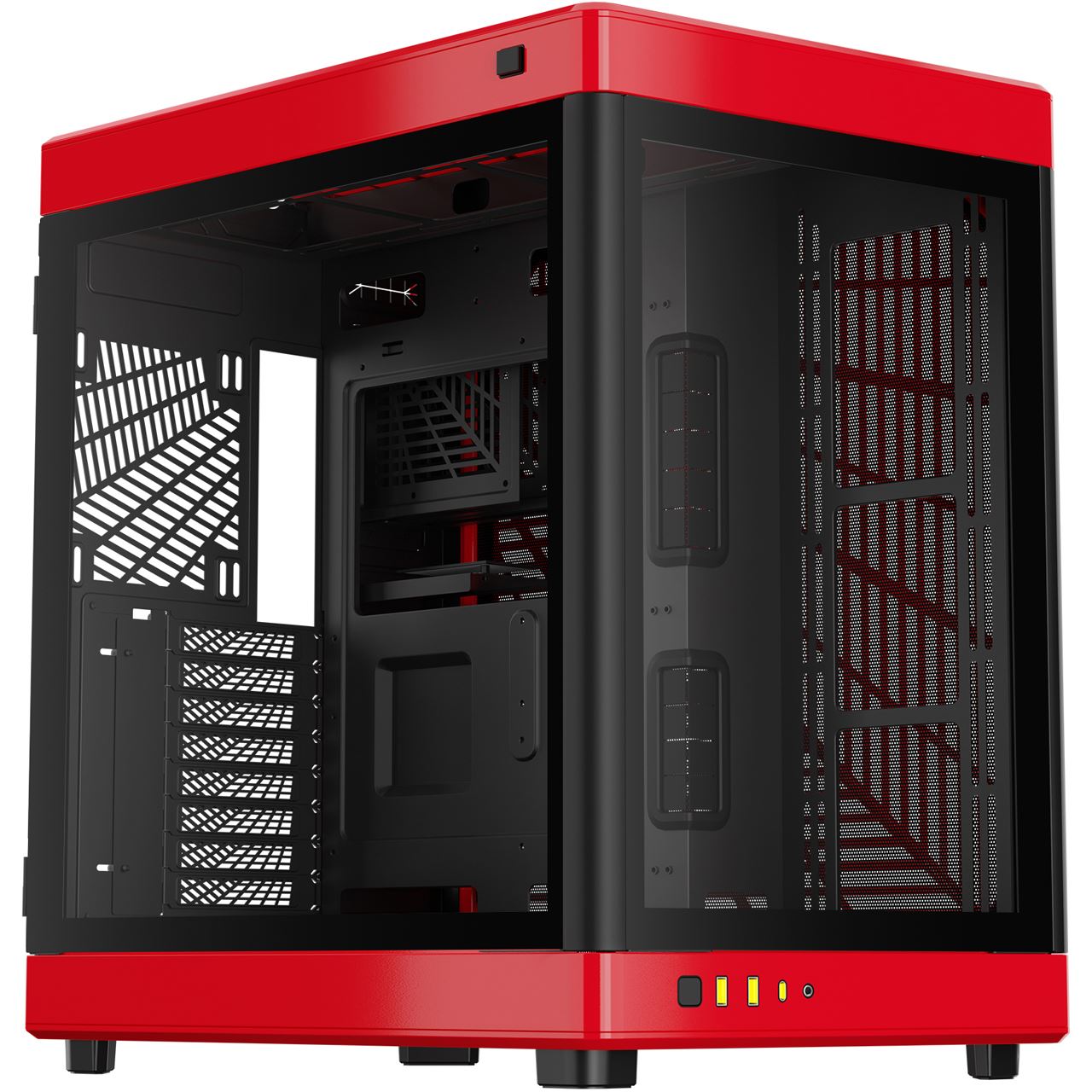 Gamdias Neso P1 BR Midi Tower ohne Netzteil schwarz/rot
