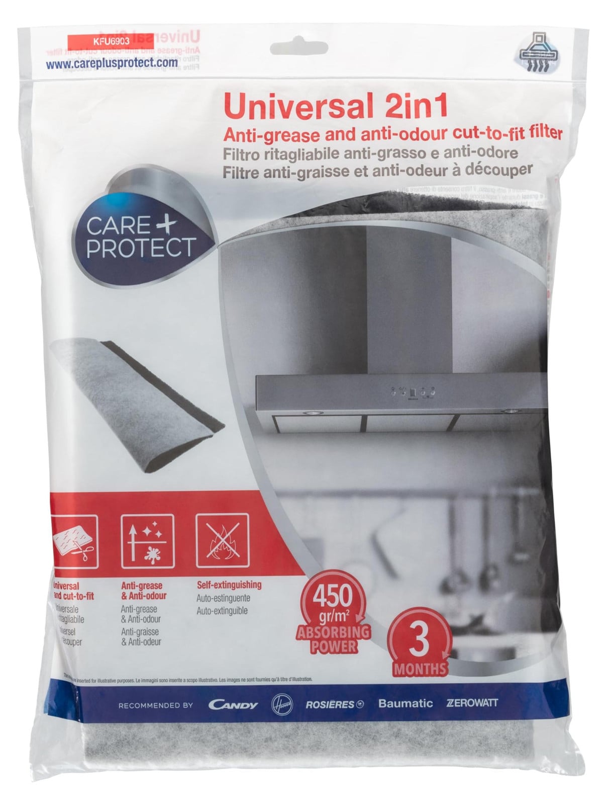 Selius Universele 2in1 filter met anti-vet en anti-geur functie
