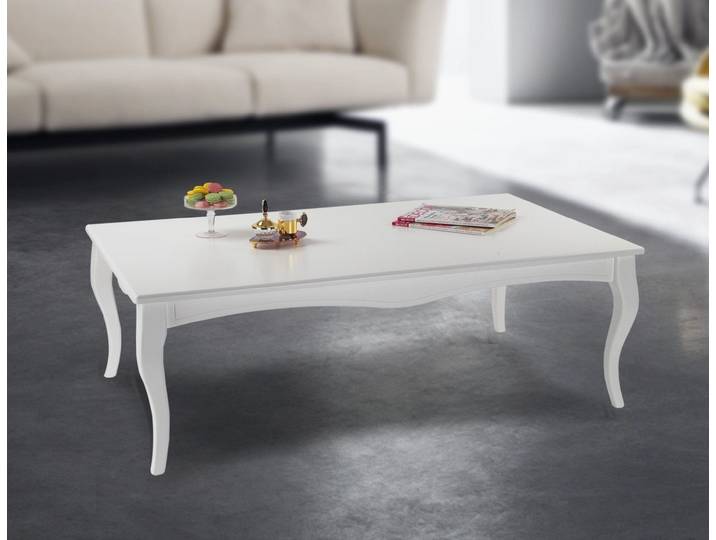 alesvelt Couchtisch LUKENS in edlem Barockstil MDF Hochglanz 80/130 cm, Barockstil