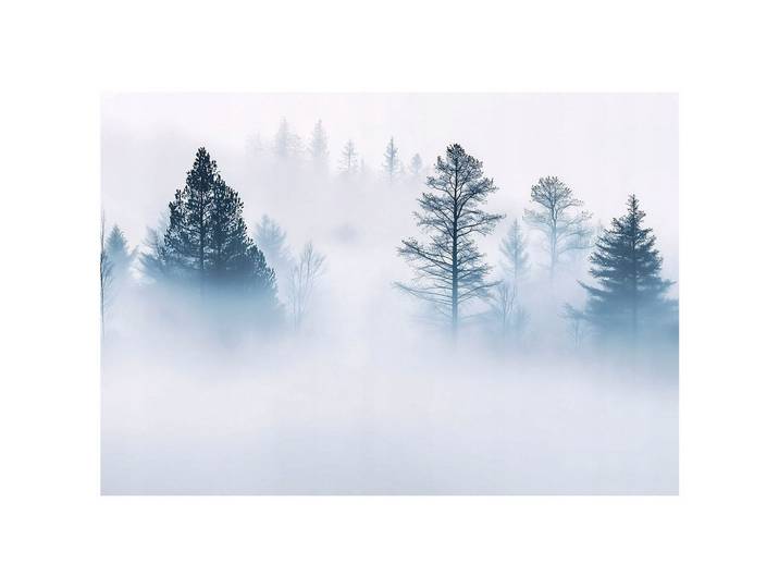 FOTOTAPETE Wald Nebel Natur Vlies Tapete Wohnzimmer 200x140