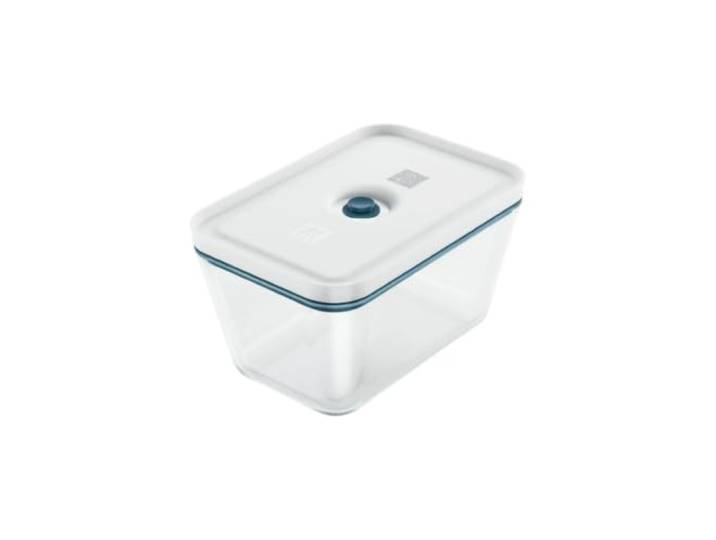 ZWILLING FRESH & SAVE Boîte sous Vide en Verre\, Taille L\, Bleu Compatible congélateur et lave-vaisselle\, pour conserver les aliments sous vide