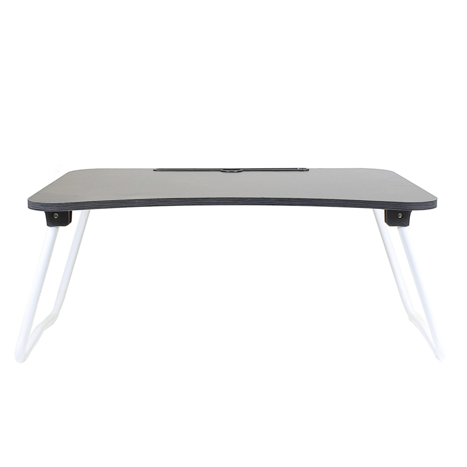 QUVIO Uitklapbare bedtafel voor laptop of ontbijt - Zwart