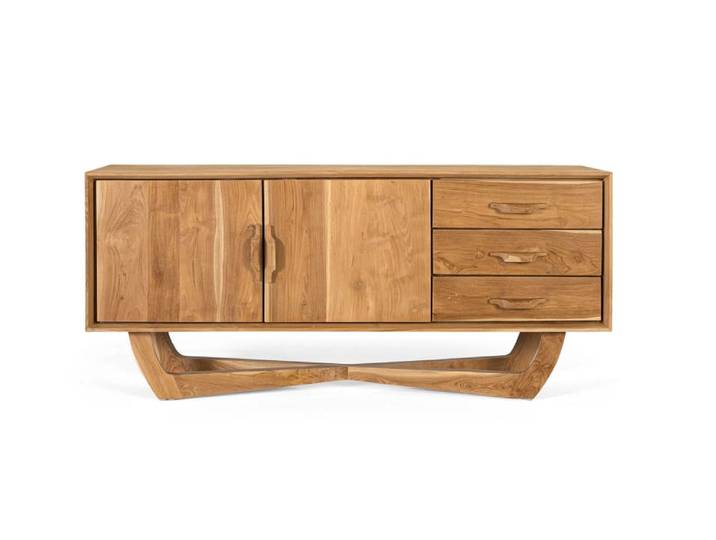 Meuble tv en bois de teck 150 cm