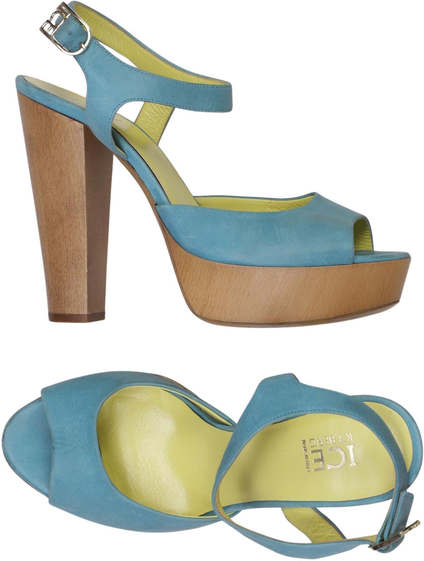 Ice Iceberg Damen Sandalen, Türkis, Gr. EU 38, kein / Etikett - Second Hand