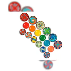 Excelsa Geschirrset 18-teiliges Dakar Color Porzellan Bunt