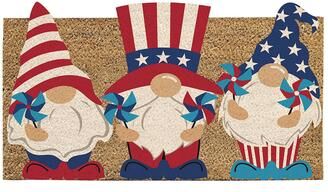Evergreen 30 in. x 18 in. Patriotic Trio Shaped Coir Mat