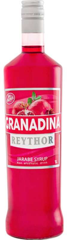 Licores y Derivados SA Jarabe de Granadina Sin Alcohol Reythor 100 cl - Ideal para cócteles y postres