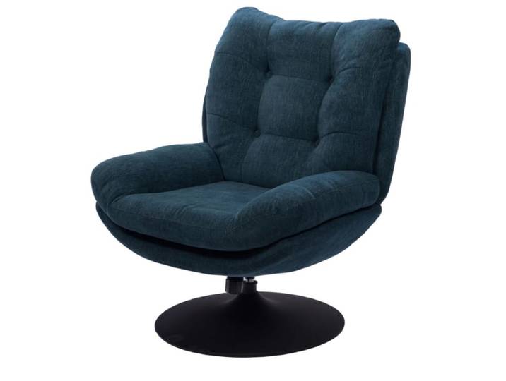 Fauteuil design et confortable pivotant bleu