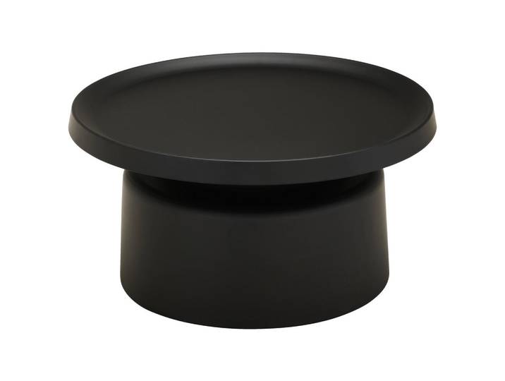 Landscape Beistelltisch, Schwarz, Metall, rund, rund, 70x36x70 cm, Wohnzimmer, Wohnzimmertische, Beistelltische, Beistelltische Metall
