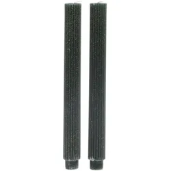 Chic Antique Stabkerze mit Rillen und Glitzer 2er-Set, H26,5/Ø 2,5 cm, oliven