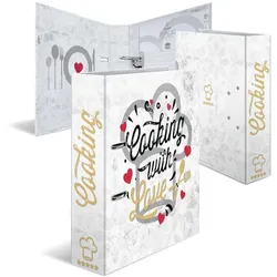 Herma Rezeptordner Karton A4, 7 cm Rückenbreite Cooking with Love