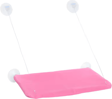 Inspire Picks Premium Window Mounted Cat Hammock Heavy Duty Hanging Bed & Sunny Perch For Cats pink