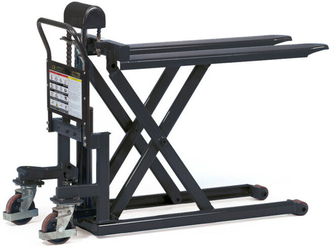 fetra Transpalette à ciseaux 6820 - force 500kg pneus polyuréthane (6820)