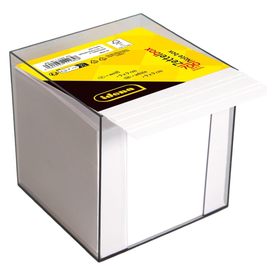 Idena Zettelbox weiss 9x9x8cm 700 Blatt (90 x 90 mm) (49287790)