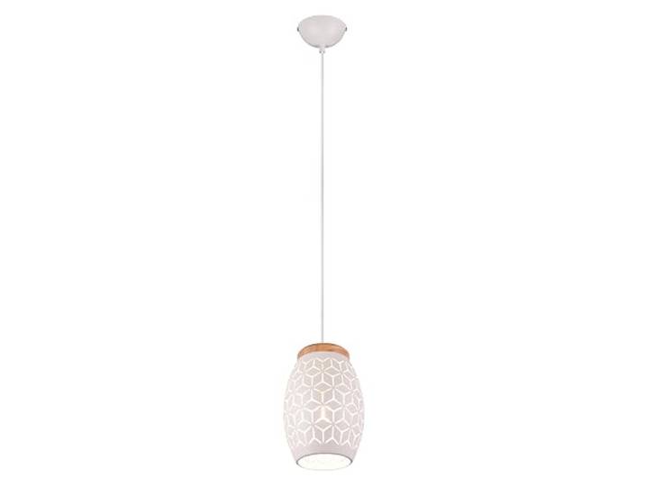 Reality Suspension Bidar R31571031\, métal blanc mat\, bois naturel\, sauf 1x E27