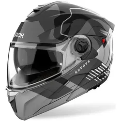 Airoh, Motorradhelm, Specktre Groove Grau glänzender Motorradhelm (L)