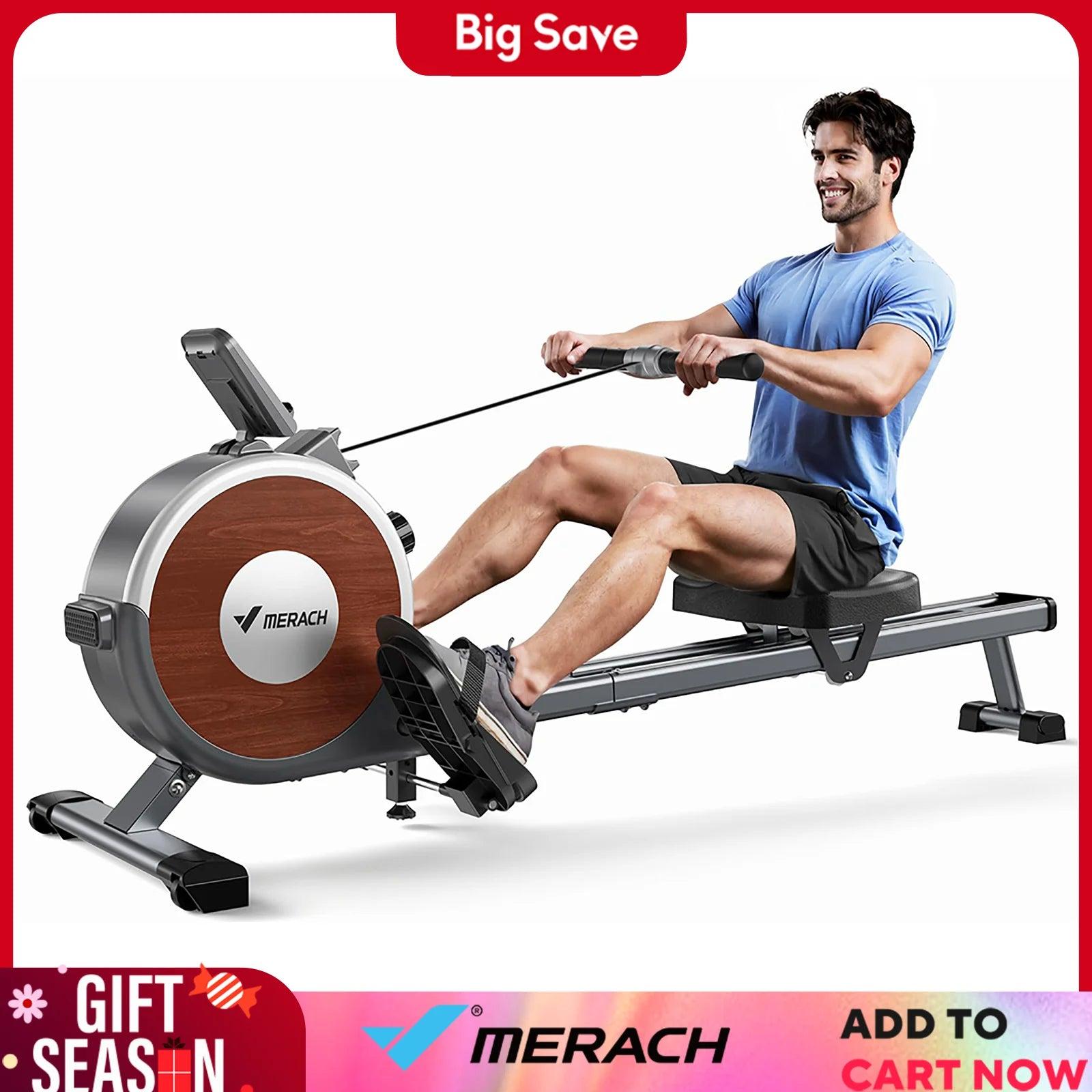 Rudergerät - Fitnessgerät - Heimtrainer - Magnetischer Widerstand, 16 Stufen