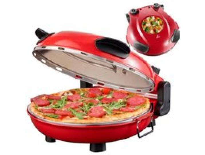 Four à pizza électrique avec pierre à pizza de 32 cm - 390 °C - Station de cuisson à pizza - Machine à pizza électrique