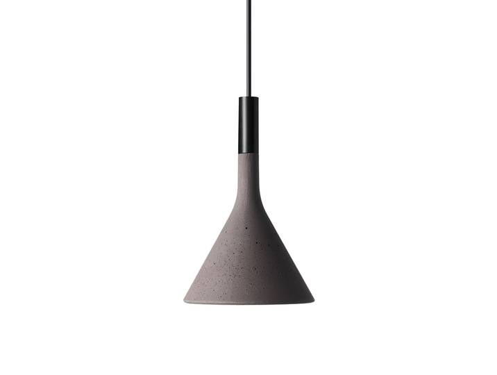 FOSCARINI lampe à suspension APLOMB MINI (Marron - ciment et Aluminium)