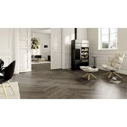 ter Hürne Chevron Edition Design-Vinylboden Eiche Canberra tief-gebürstet Chevron Soya Pro 665,4x152,4x2,5 mm