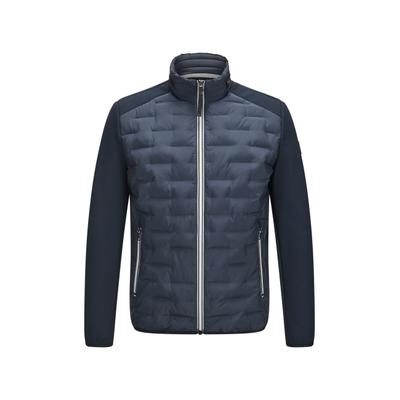 Blouson MILESTONE "MSNerano", Herren, Gr. 56, blau (nachtblau), Casual, regular fit, Jacken Blouson, mit einer matten Oberfläche