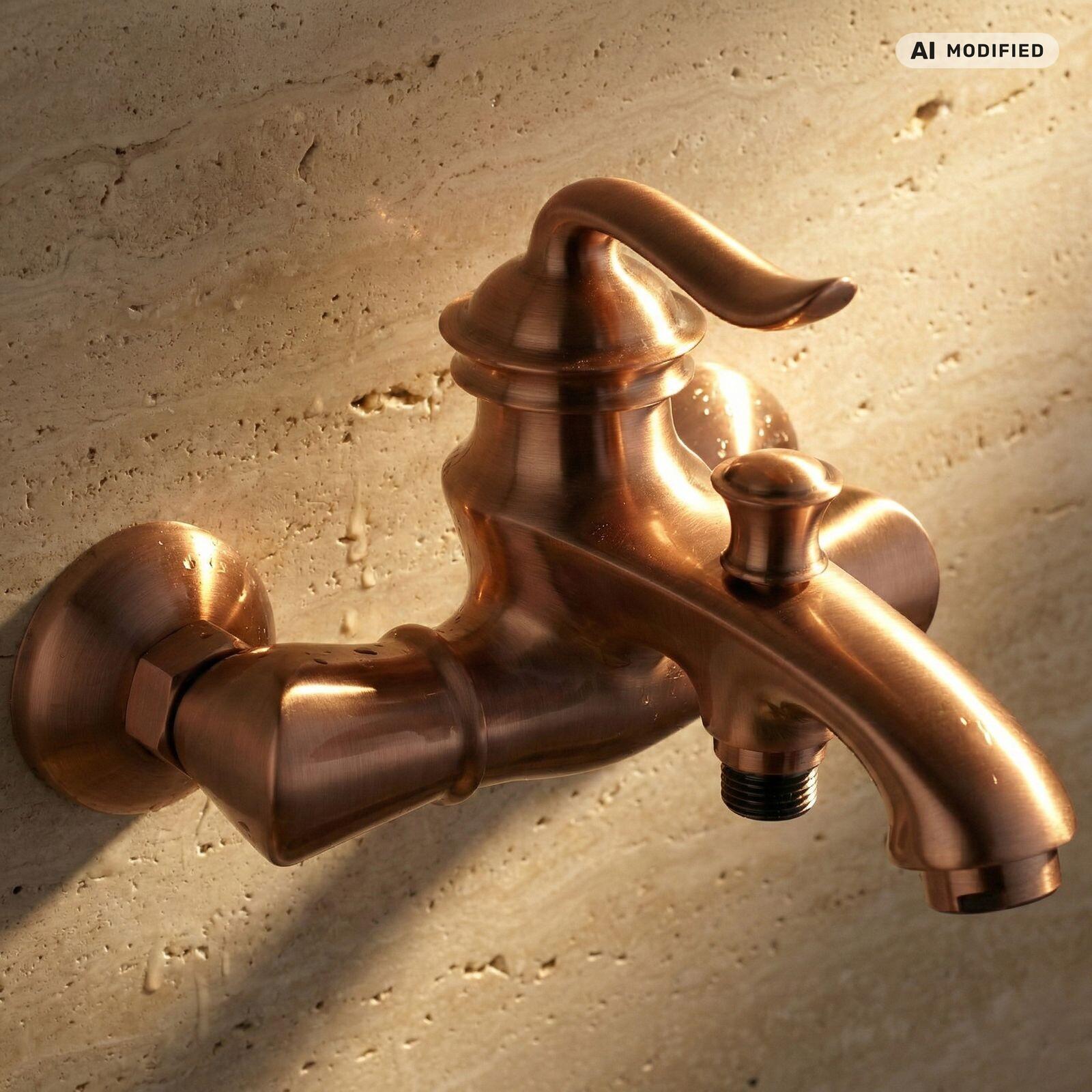 PaulGurkes Badewannenarmatur Antik Retro Kupfer Einhandmischer
