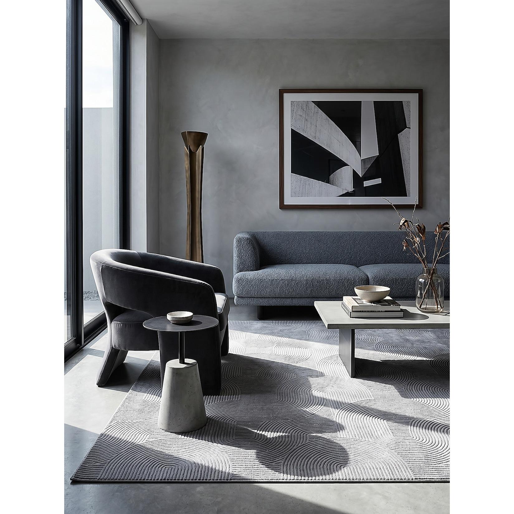 Teppich Kurzflor Grau 120x160 cm - DALAR Kadima Design