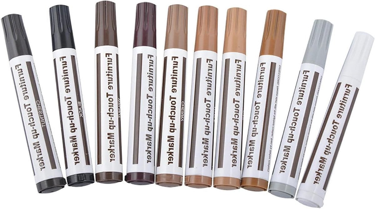 Meubel Reparatie Stiften Kras Herstel Kit met 10 Diverse Kleuren - Set van 10 Stuks