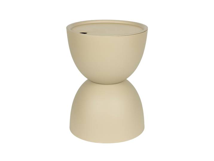 Outdoor side table Living Mara 34x34 cm, Beige, Round, New Table - Ideal for modern office furnishings