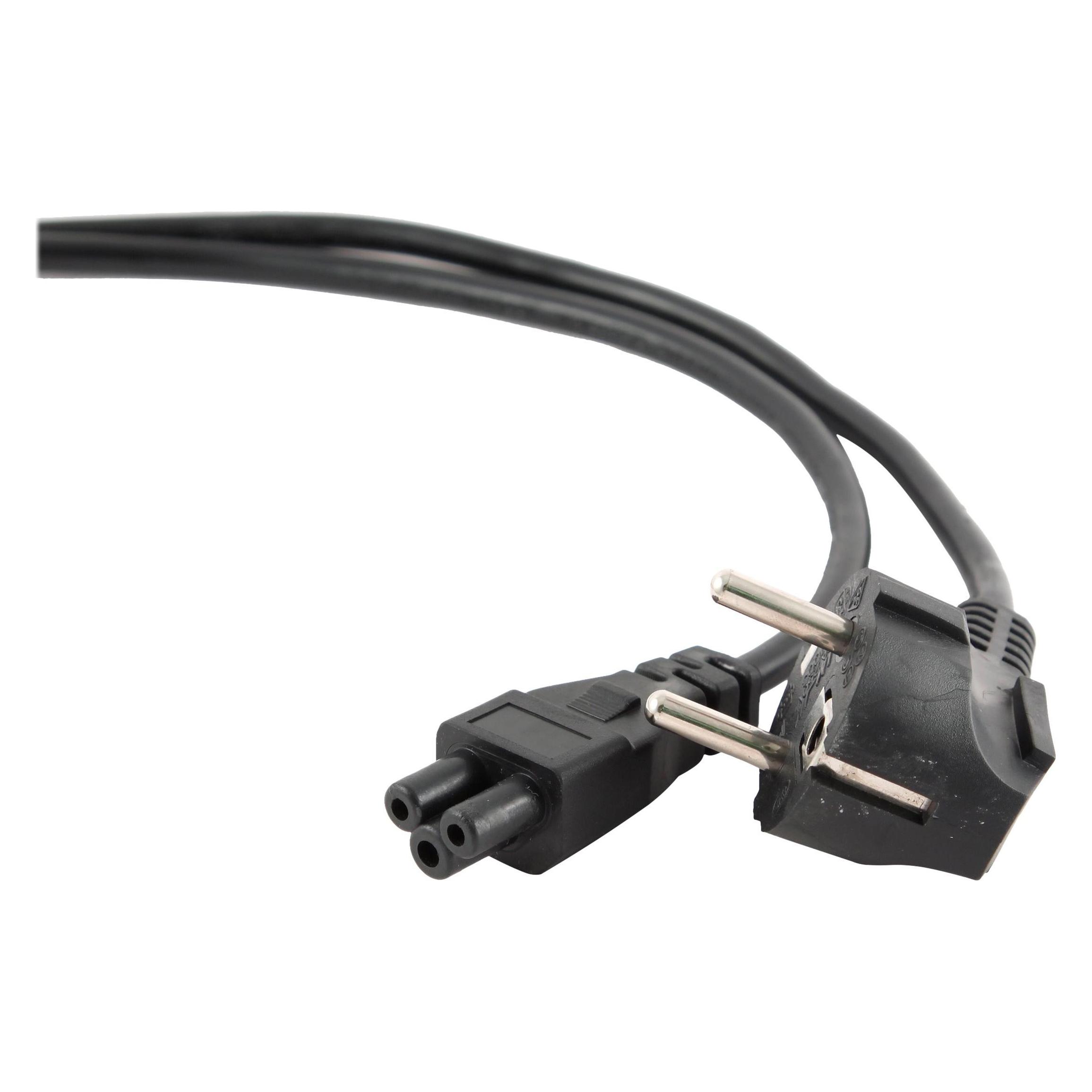 Gembird PC-186-ML12-1M Stromkabel Schwarz CEE7/7 C5-Koppler (1 m) (PC-186-ML12-1M)