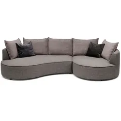 BOOOM Ecksofa Luna Stoff Grau Anthrazit