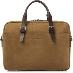 Castelijn & Beerens Veneto Aktentasche RFID Schutz Leder 41 cm Laptopfach (15"), Notebooktasche, Braun