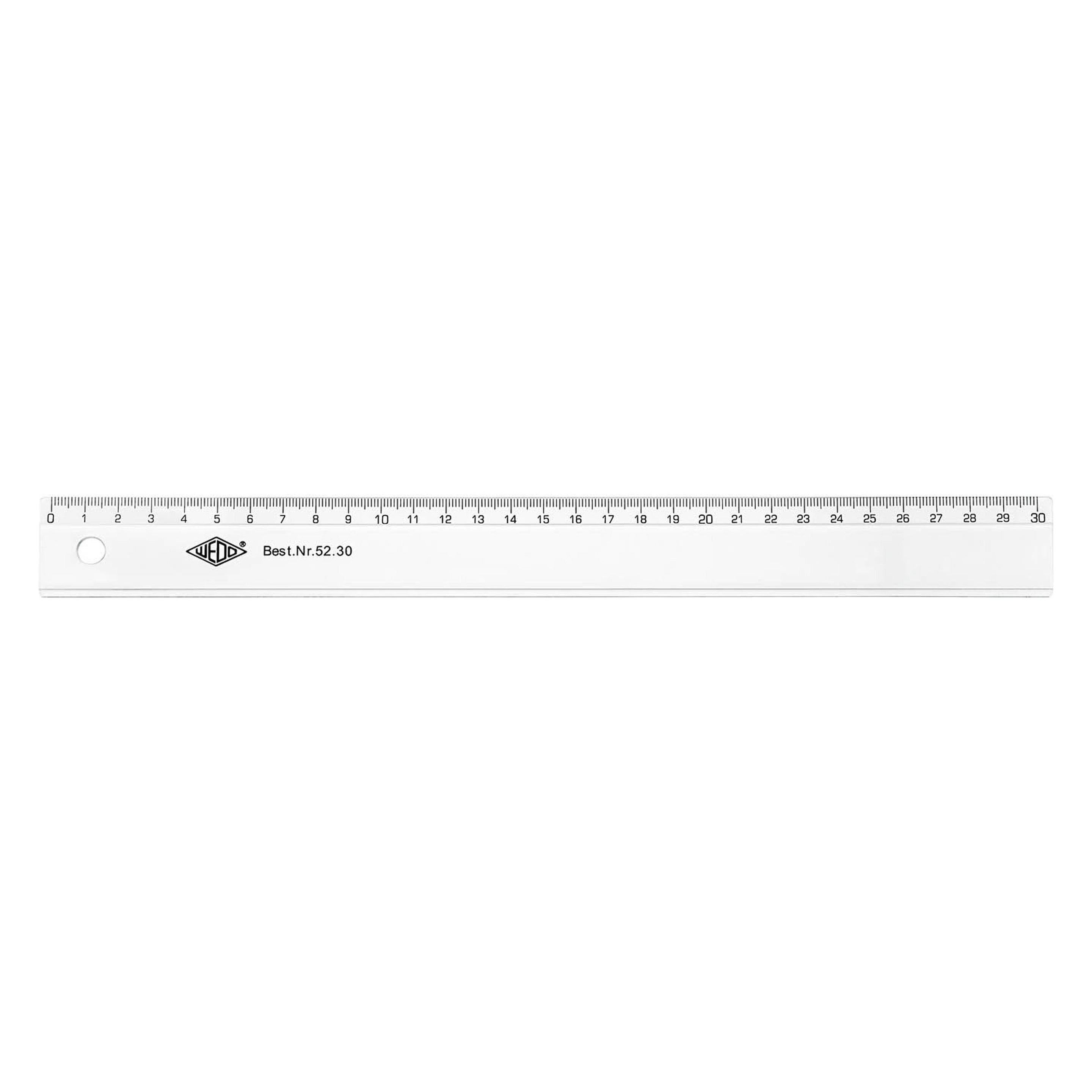 Wedo Lineal aus Kunststoff (30 cm, Kunststoff) (52 30)