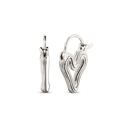 Elli "Ohrringe Creolen Herz Wave 925 Sterling Silber"