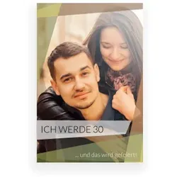 Geburtstag Einladungen in Grün im Design "Collage" - Musterkarte