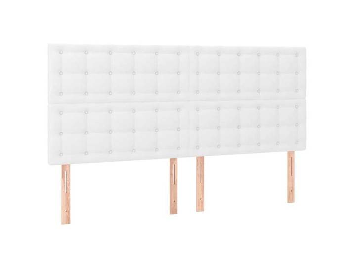 NOUVEAU Meuble de chambre&lit - Tête de lit - blanche - 160x5x118/128cm similicuir 77650