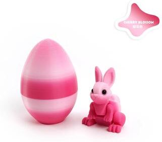 Uplift Treasures 3D Printed Easter Rabbit Egg Ornament e