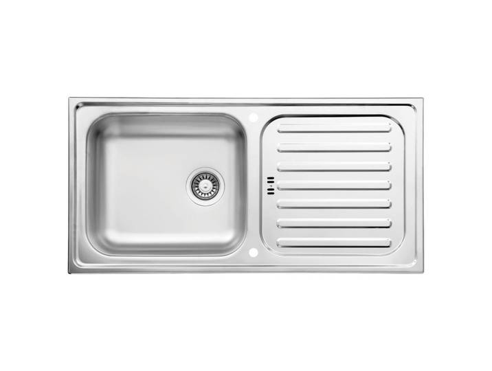 Respekta Spüle Riverside, Edelstahl, Metall, 100x17.5x50 cm, Made in Turkey, Küchen, Küchenausstattung, Küchenspülen, Edelstahlspüle