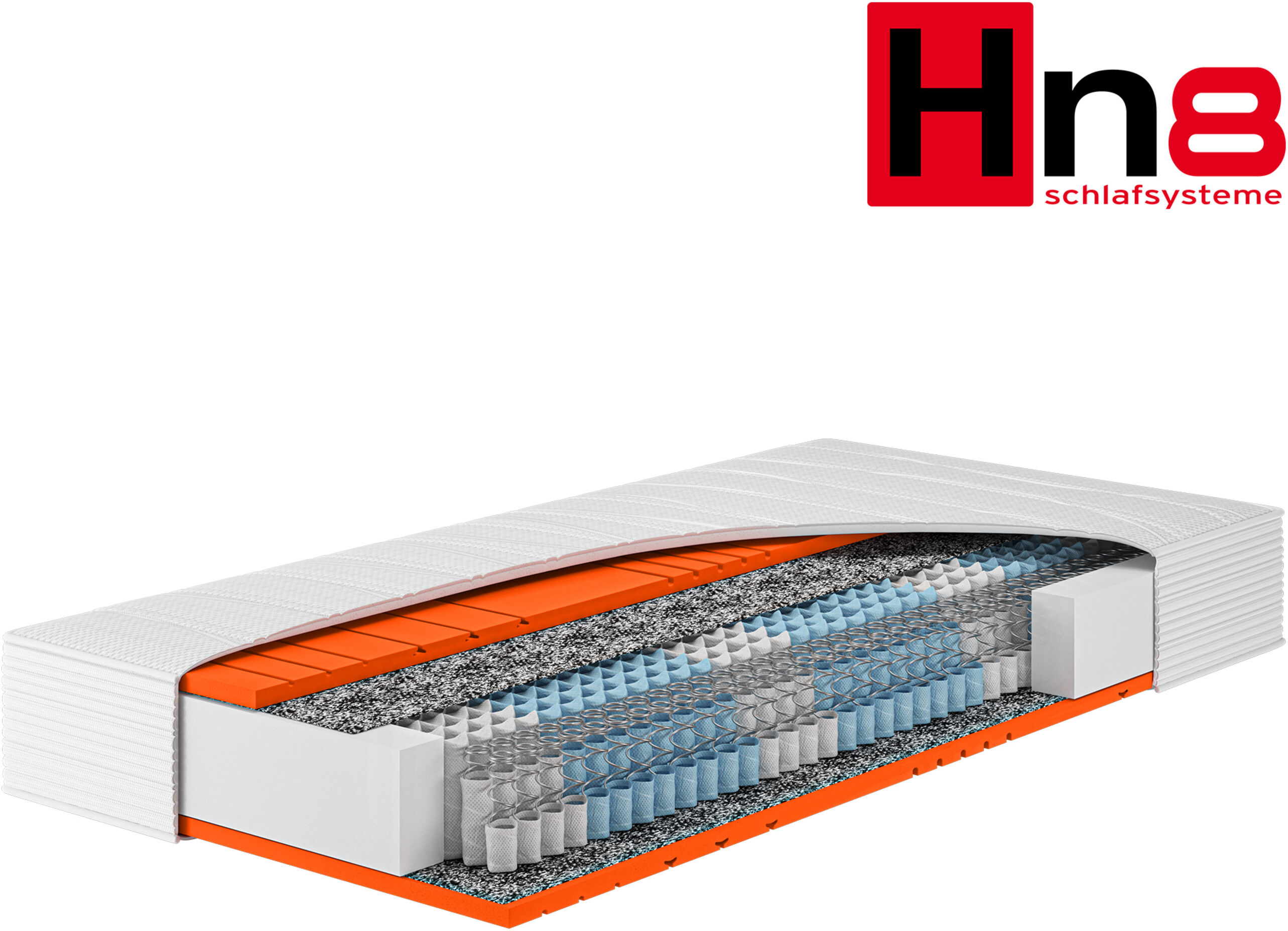 HN8 SCHLAFSYSTEME XXL-Taschenfederkern-Matratze Dynamic XXL mit 7 Zonen, bis 200 kg