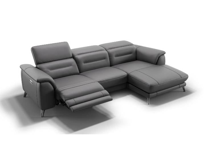 Ledergarnitur GANDINO Ecksofa mit Funktion