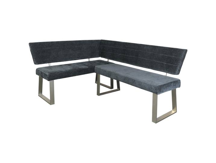 Mid.you Eckbank, Dunkelgrau, Metall, 3-Sitzer, L-Form, nur wie online abgebildet bestellbar, 187x142.5 cm, Esszimmer, Bänke, Eckbänke