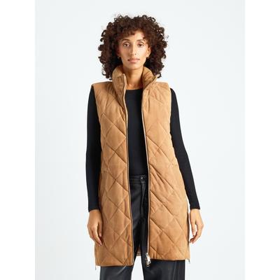 Lederjacke MAZE "4202177", Damen, Gr. S, braun (camel), Obermaterial: 100% Ziegenveloursleder. Futter: 100% Viskose. Wattierung: 100% Polyester, Jacken