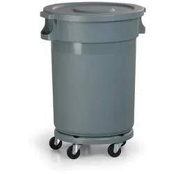 Mobiler plastik Behälter, mit Deckel, 120 l
