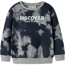 Tchibo - Name IT Kinder-Sweatshirt in Batikoptik - Gr. 98 - grau