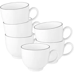 Seltmann, Tasse, Lido Black Line Kaffeetassen (220 ml, 6x)