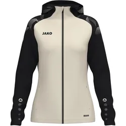 JAKO Sonic Kapuzen-Trainingsjacke Damen 035 - off white/schwarz 34/36