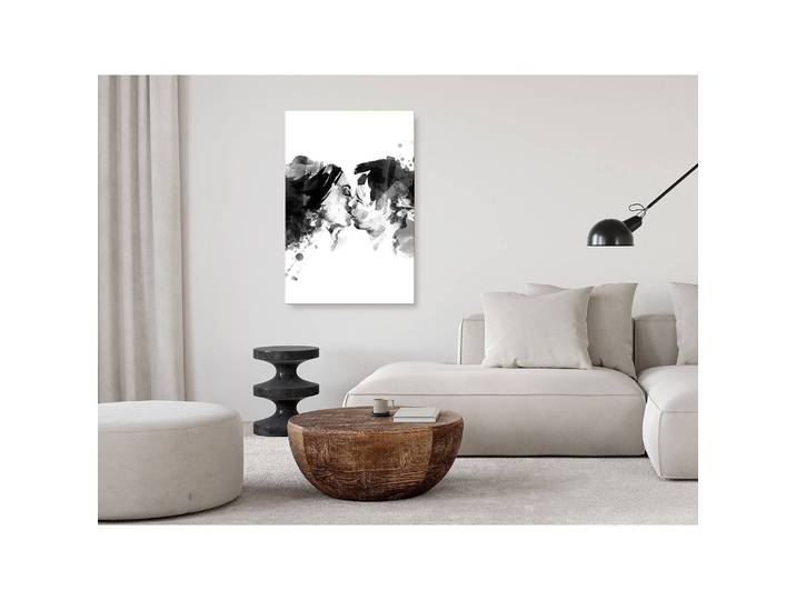 Tableau déco Spontaneous Kiss Lin Gris 40 x 60cm