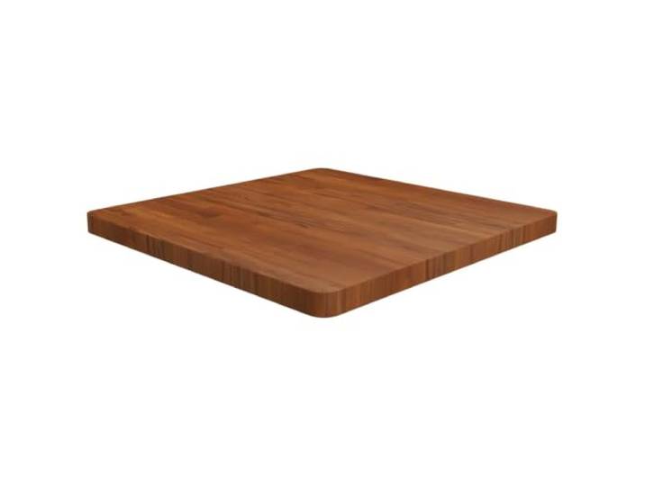 GHVBNMF Tischplatte Massivholz Eiche 70x70x4cm Dunkelbraun Quadratisch Langlebige Platte aus massivem Eichenholz für Bistrotische im Restaurant, Café oder Beistelltische im Schlafzimmer.