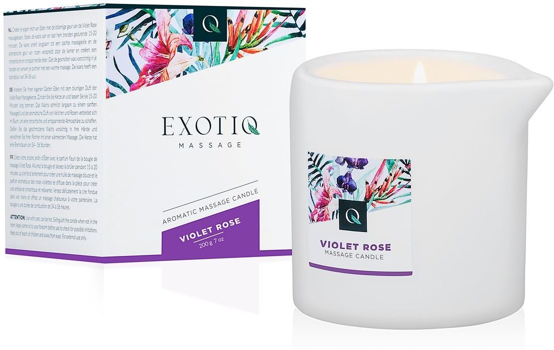 Exotiq Massage Bougie de Massage Exotiq Rose Violette - 200g