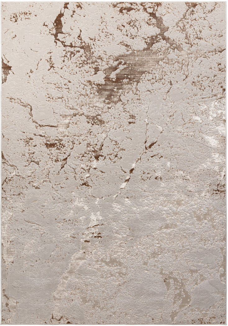 Mercury Aurora AU16 Strata Metallic Beige Area Rug Cream;Bronze Rectangle 80 x 150cm